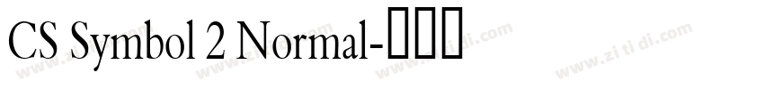 CS Symbol 2 Normal字体转换